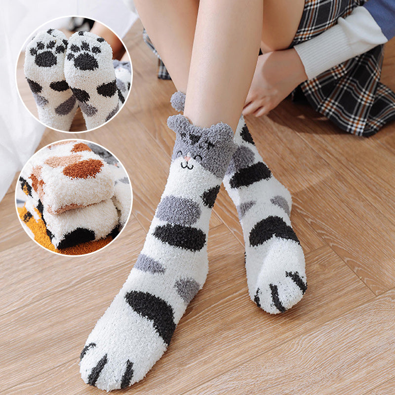 BowLift | Fuzzy Socks with Cat Paws