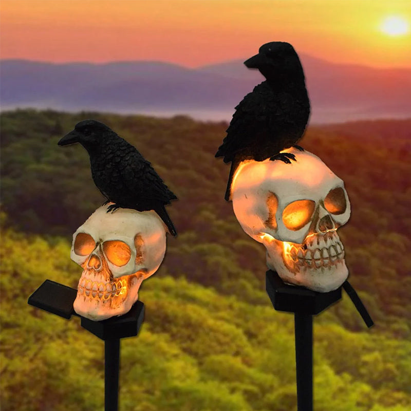 BowLift | Halloween Solar Skull Crow Decorative Lights