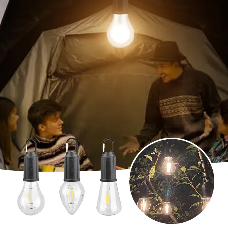 BowLift | New Outdoor Camping Hanging Type-C Charging Retro Bulb Light