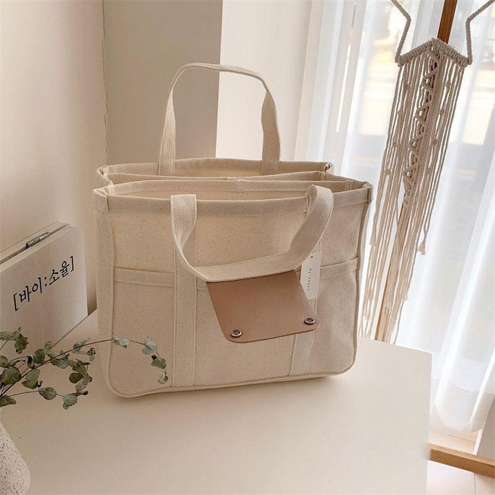 BowLift | Solid Color Canvas Shopper Bag