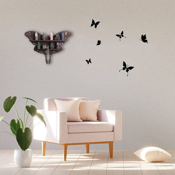 Luna Moth Lamp Crystal Shelves | Bowlift