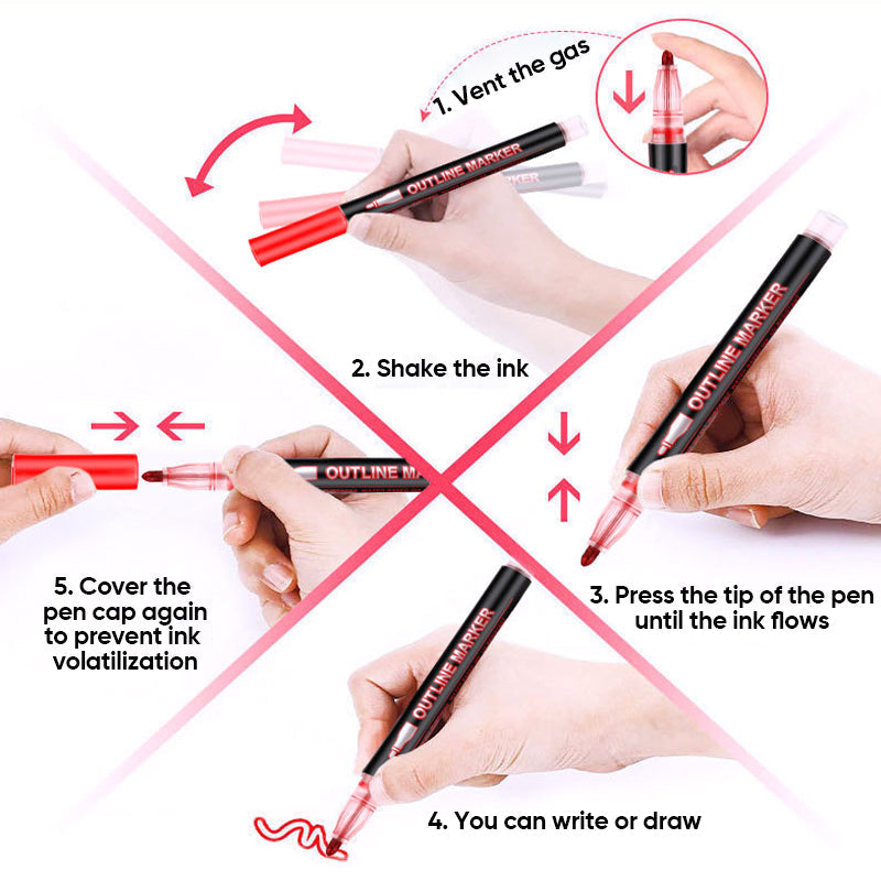 BowLift | Color Lightstick Graffiti Highlighter Pens