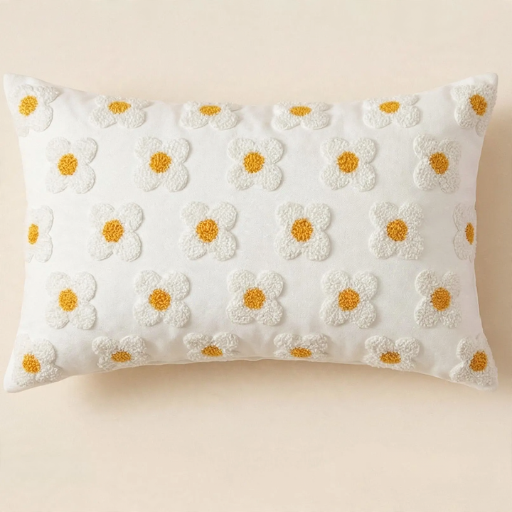 Geometric lumbar pillows, 30×50 cm, tufting design