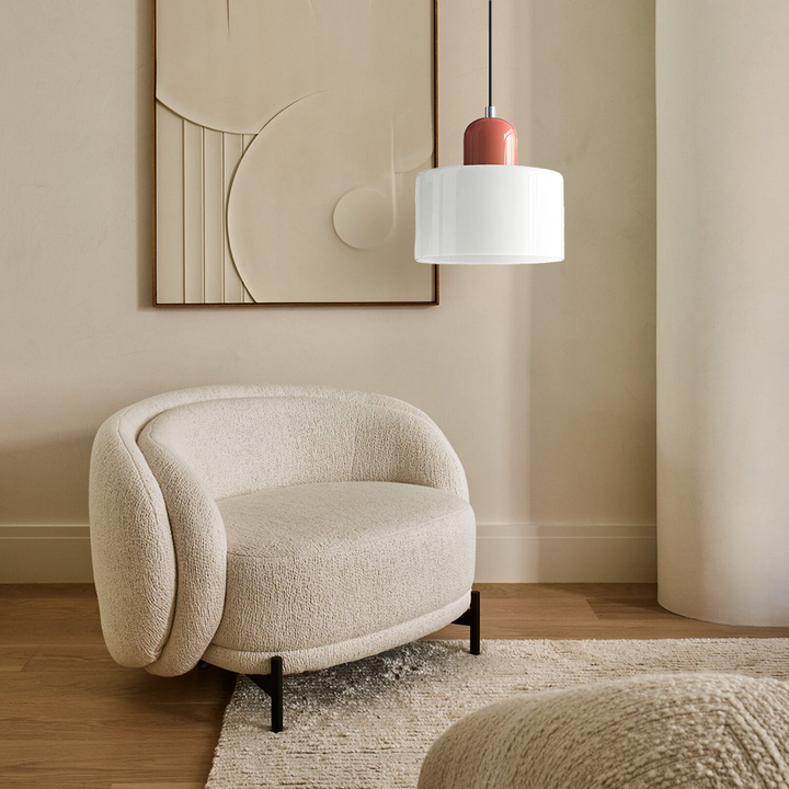 BowLift | Glass light in subtle colors of the kitchen