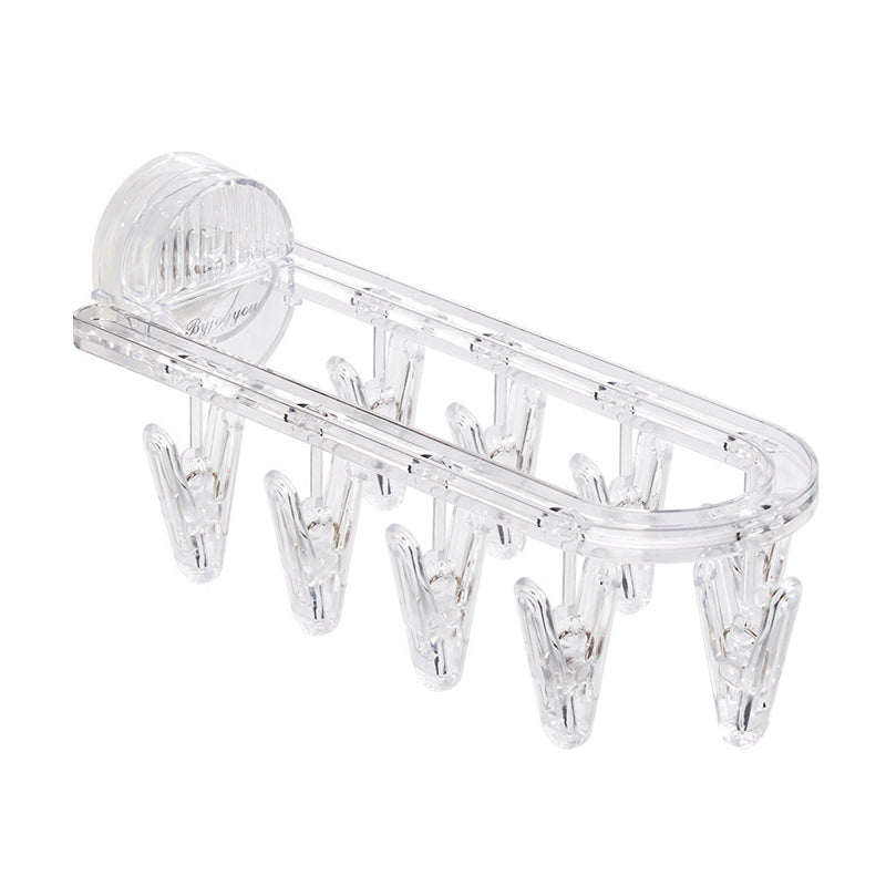 BowLift | Suction cup collapsible clothes hanger with clip
