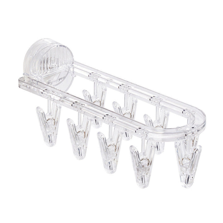 BowLift | Suction cup collapsible clothes hanger with clip