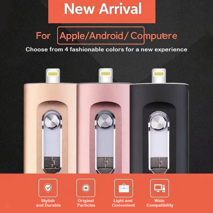 BowLift | 3 in 1 large capacity USB flash drive for mobile phone and computer
