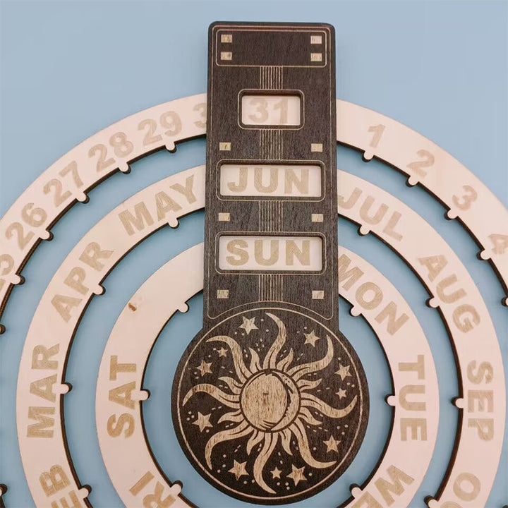 BowLift | Wood Rotating Circular Perpetual Calendar