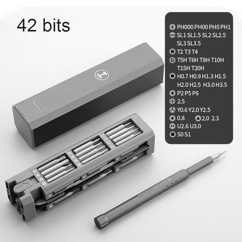 Precision Screwdriver Set with Interchangeable Bits and Magnetic Holder