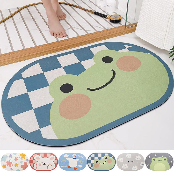 Cute Cartoon Bathroom Super Absorbent Quick Dry Mat | Bowlift
