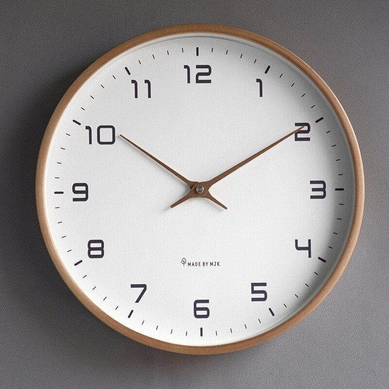 Scandinavian wall clock made of wood Bowlift