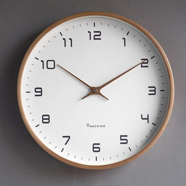 Scandinavian wall clock made of wood Bowlift