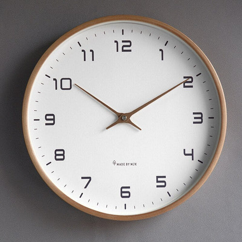 Scandinavian wall clock made of wood Bowlift
