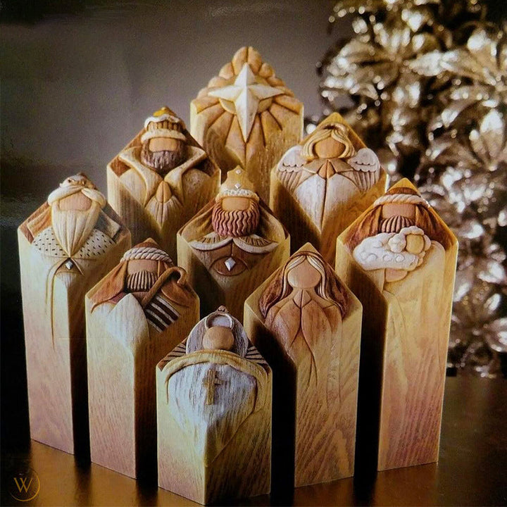 Heaven Nativity Tree Pillar Statues | Bowlift