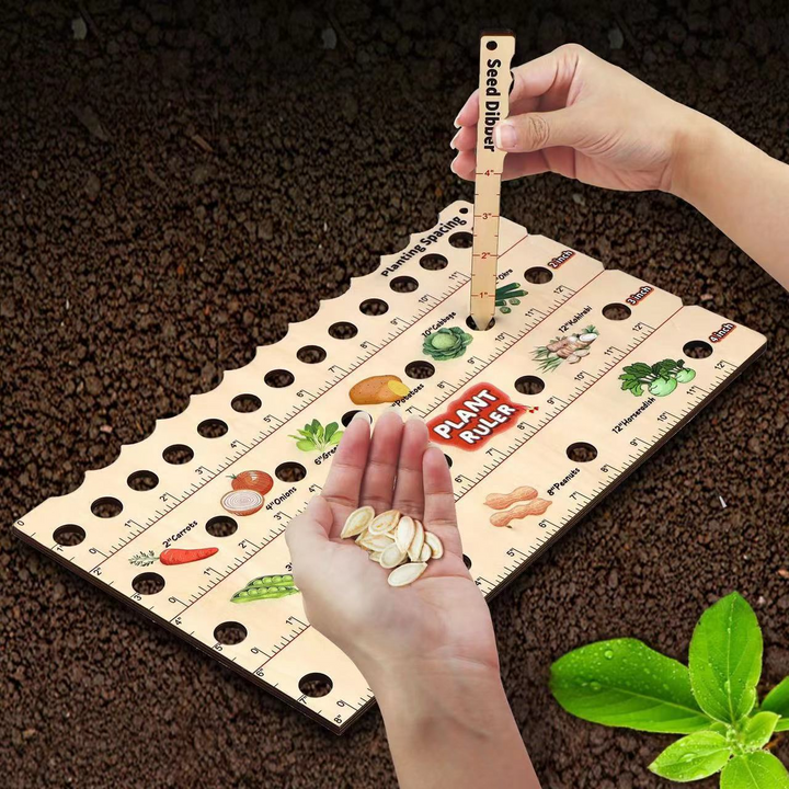 BowLift | Wood Plant Ruler – Multifunctional Seed Measuring Tool for Garden