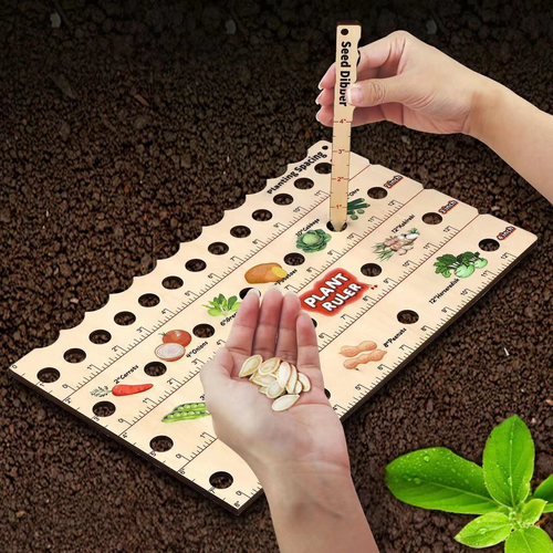 BowLift | Wood Plant Ruler – Multifunctional Seed Measuring Tool for Garden