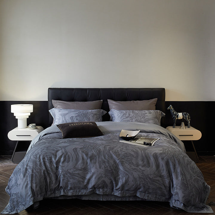 Luxurious 4-piece bed linen set made of Tencel cotton