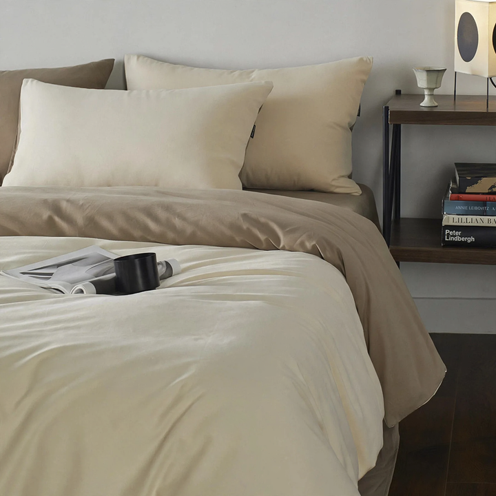Long-staple cotton bedding, 4-piece, brushed