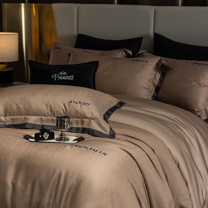 Lyocell bedding set, 4-piece, bedspread, elegant