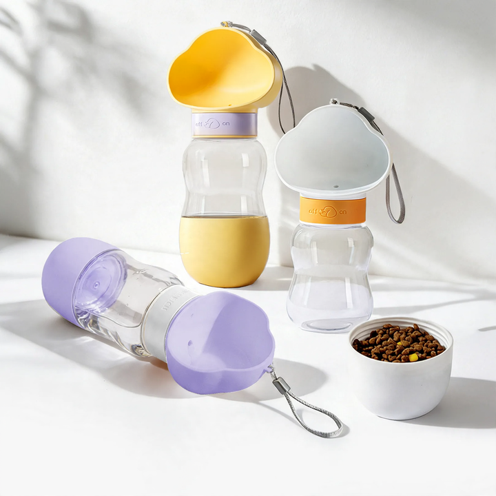 Portable water and feeding bowl for dogs