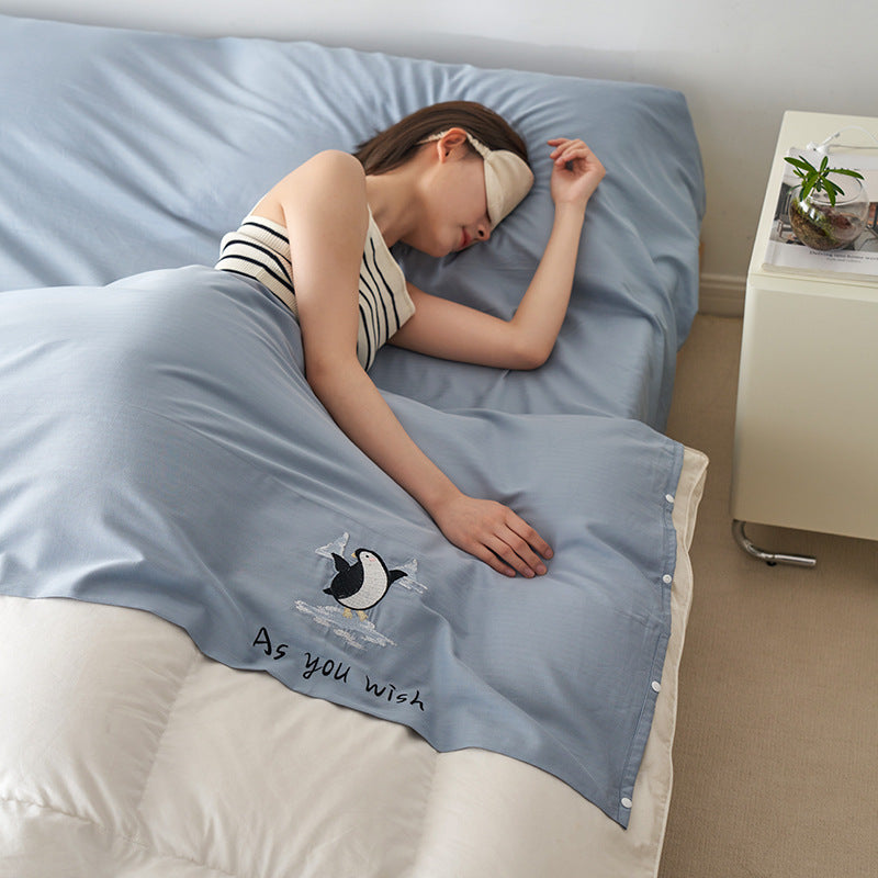 Cotton travel sleeping bag, 60s long staple fiber