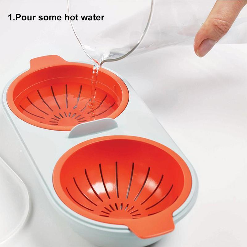 BowLift | Double Microwave Egg Cooker