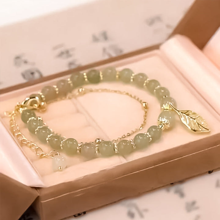 BowLift | Hetian Jade Bracelet with Leaf