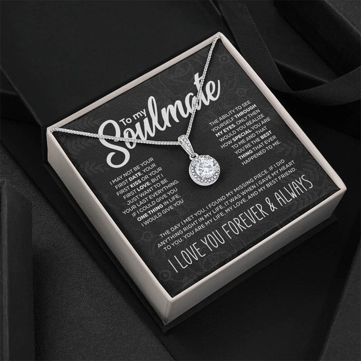 BowLift | To my soulmate sparkling round necklace