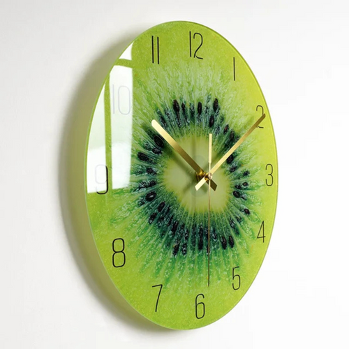 Large Glass Wall Clock with Clearly Marked Dial