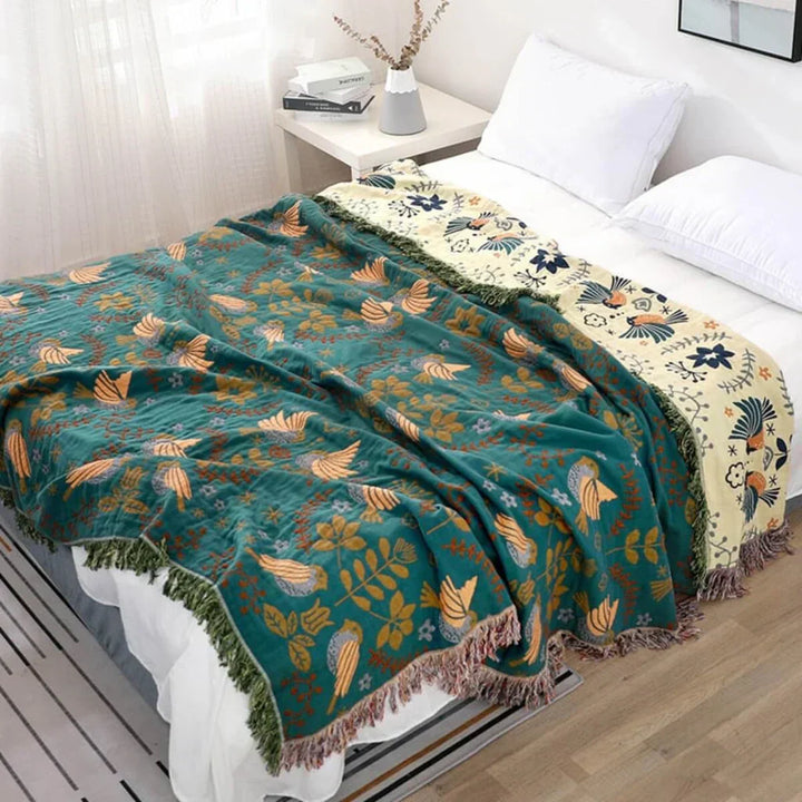 BowLift | Reversible Scandinavian Blanket with Bird Design