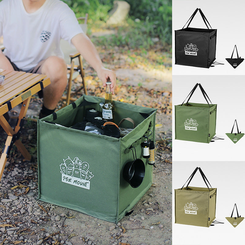 Foldable multifunctional trash can for outdoor use | Bowlift