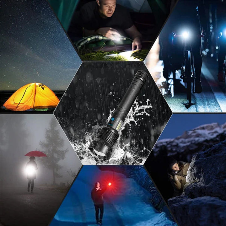 Tactical rechargeable laser LED flashlight | Bowlift