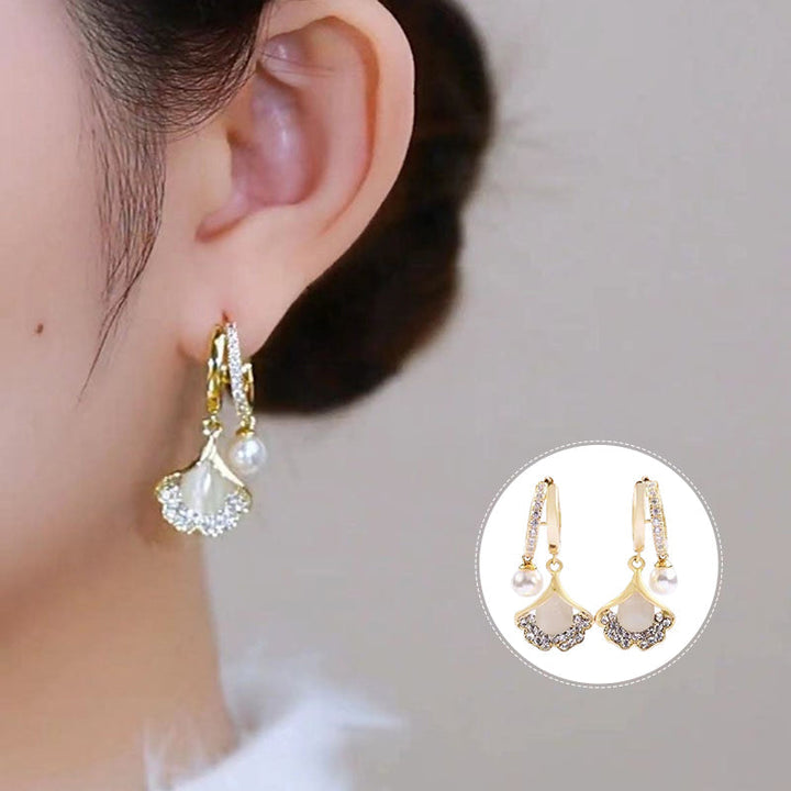 BowLift | Opal Ginkgo Leaf Earrings