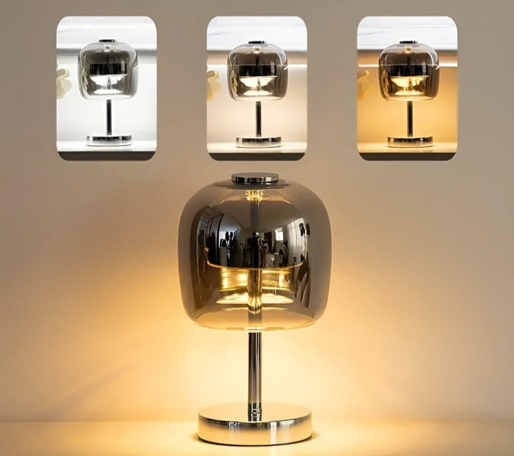Portable - Elegant table lamp made of mirror glass Bowlift