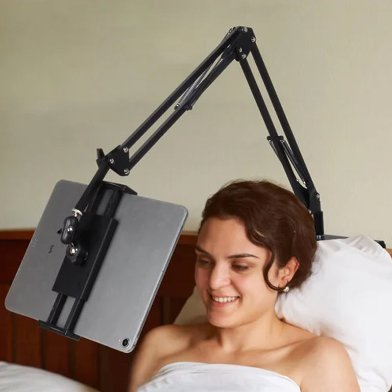 BowLift | Extendable, concealed phone/tablet holder at the bed