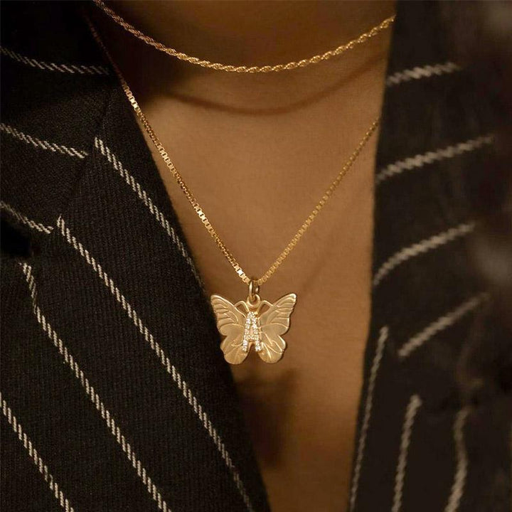 BowLift | Butterfly Initial "A" Necklace