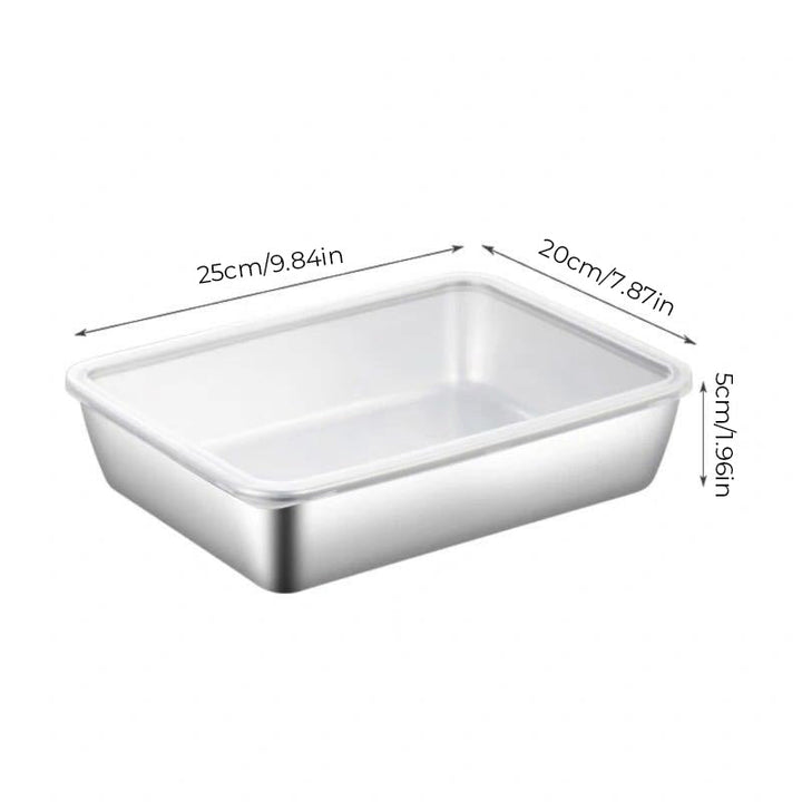 BowLift | Stainless Steel Square Plate (With Lid)