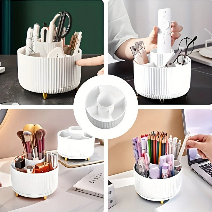 BowLift | Makeup Organiser | 360° Rotating Storage Rack for Vanity