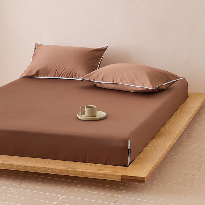 Cotton fitted sheet, 180×200 cm, all-around elastic band