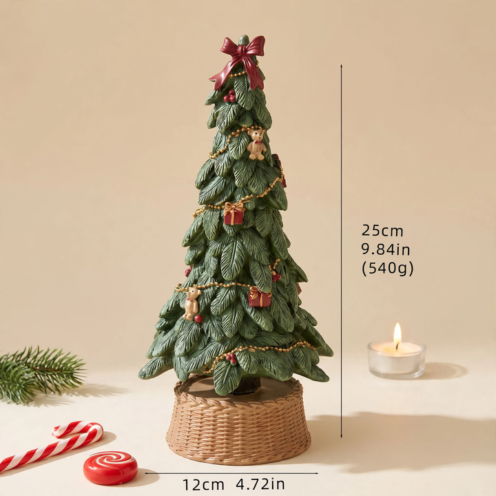 Decorative Christmas tree music box made of resin