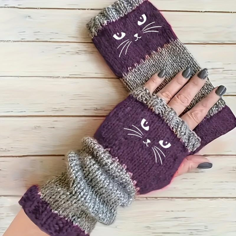 BowLift | Cat Knit Fingerless Gloves