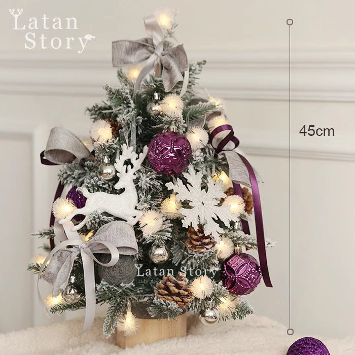 Artificial Christmas tree with lighting, PE, 45-90 cm