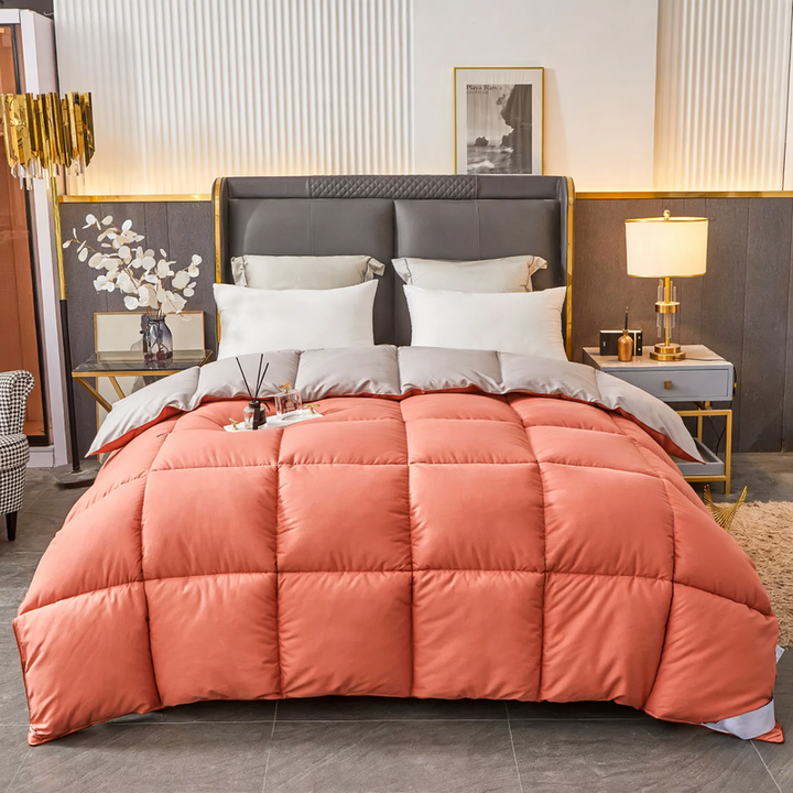 Duck down comforter, year-round
