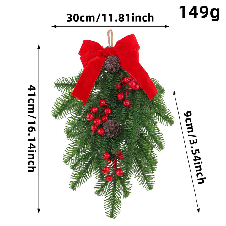 Decorative Christmas wreath made of wood