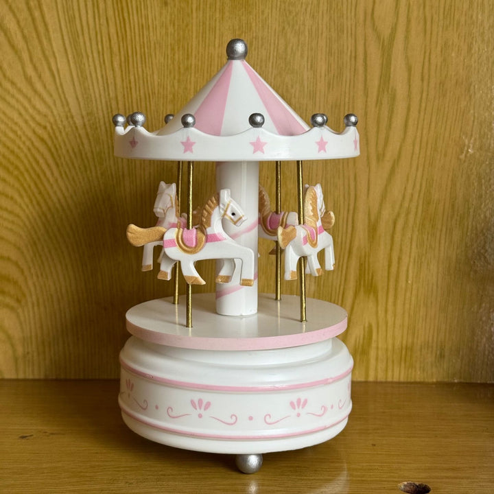 Decorative carousel music box with painting