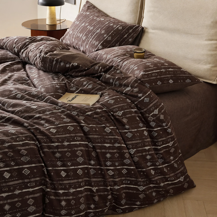 Bedding set, 4-piece, long-staple cotton, vintage pattern