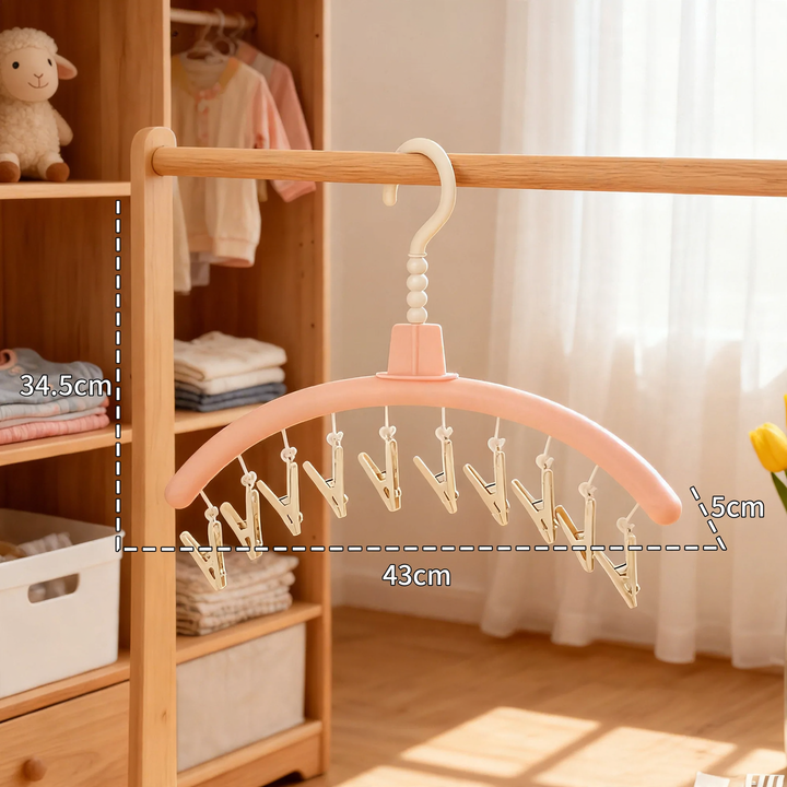 Apple drying rack with clips