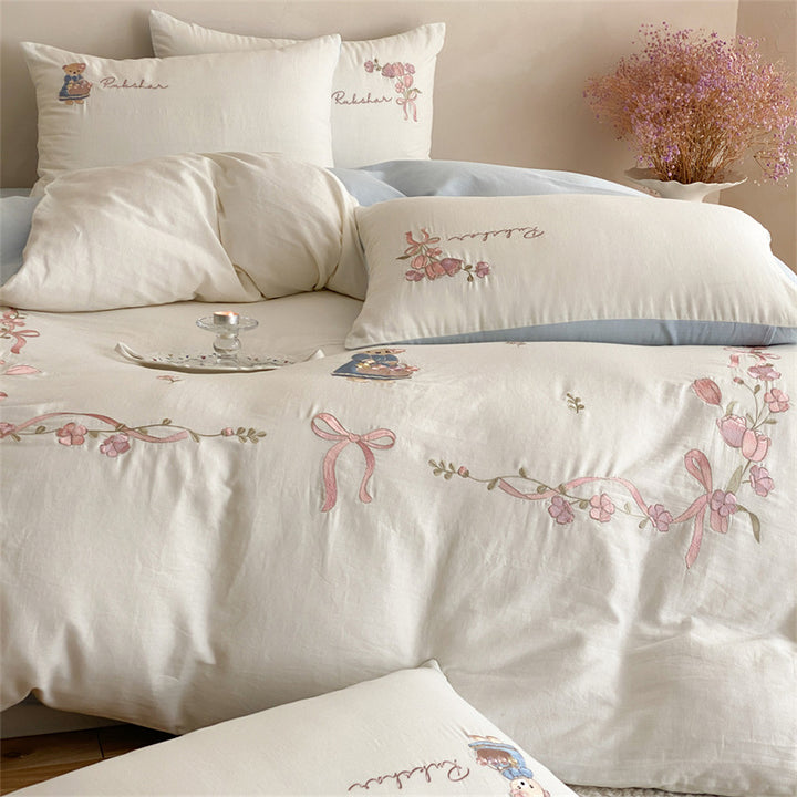 Bedding set made of double-layer cotton gauze, child-friendly