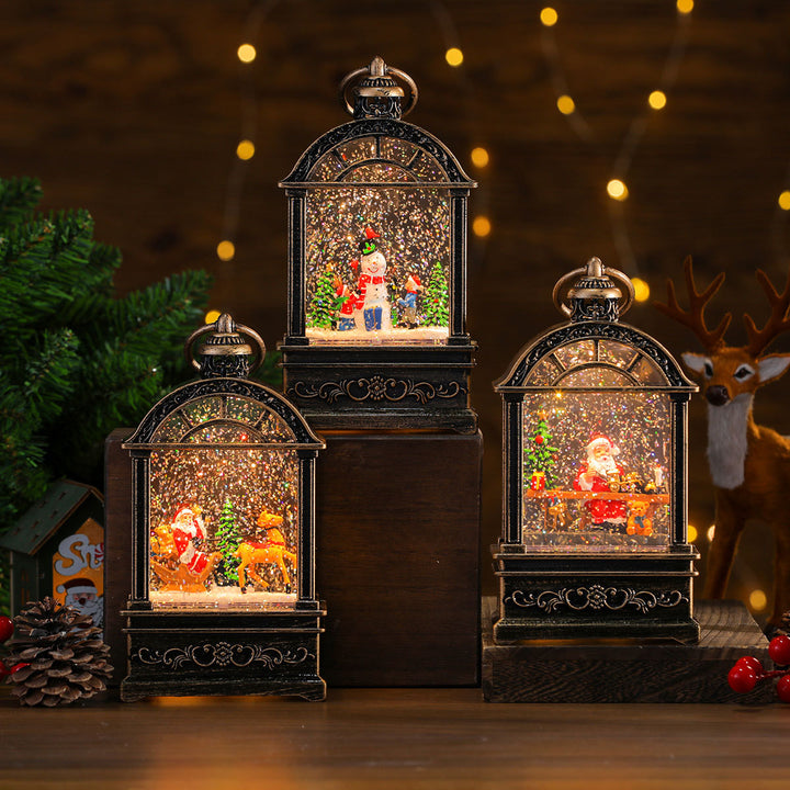 Decorative Christmas window light with music and light