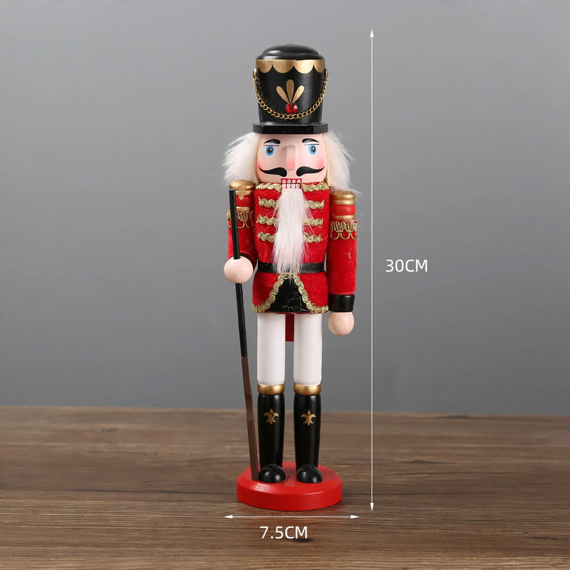 Nutcracker figure made of pine wood, European style
